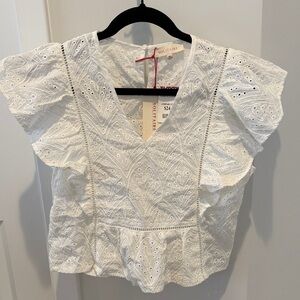 Solitaire Ivory Eyelet Blouse